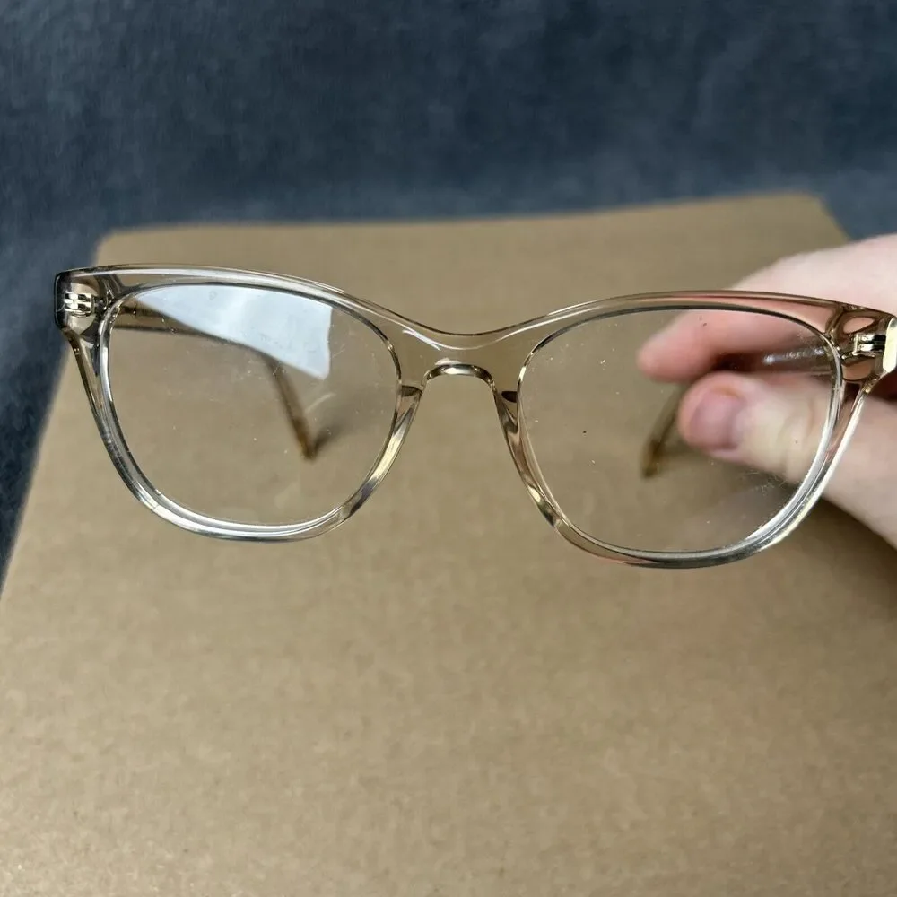 Warby Parker Eyeglasses Amelia M 664 Clear Gold 50-17-142.    G45